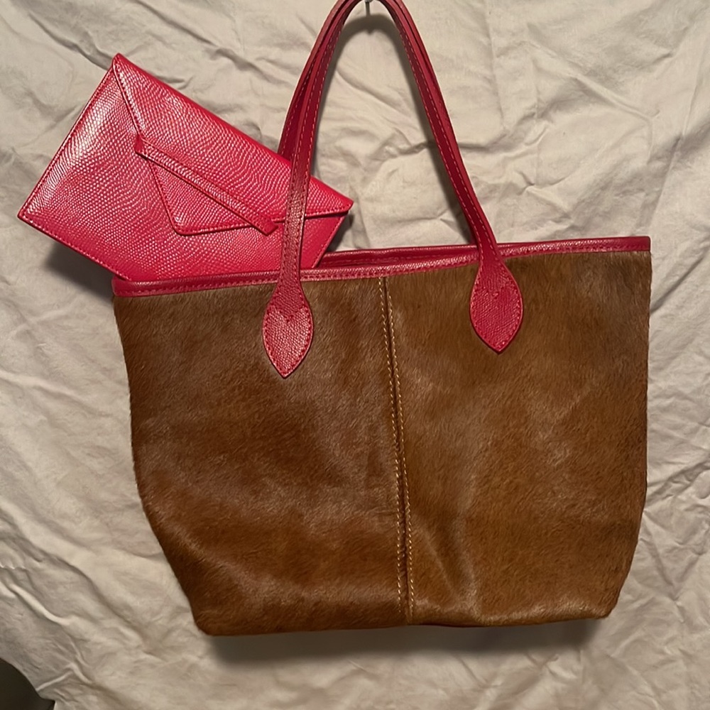 COPY - Mauricio Taiuti Italian cow fur/leather purse